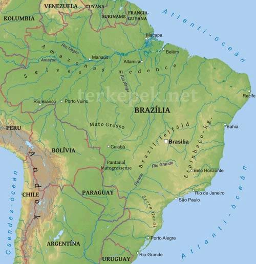 Brazília domborzata és vízrajza