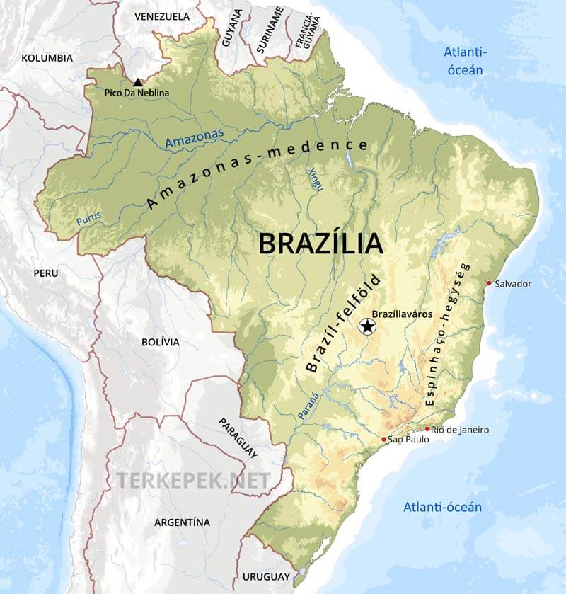 Brazília térkép